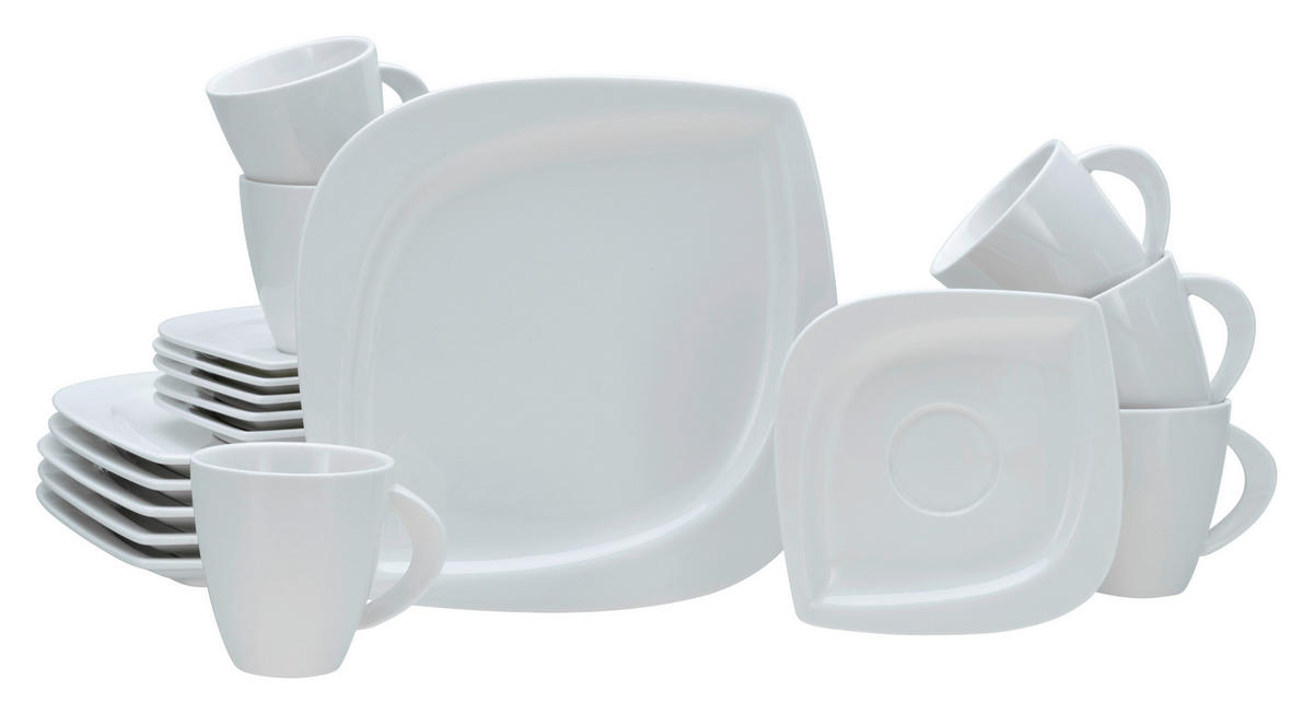 KAFFESERVIS Melbourne 18 delar  - cremefärgad, Basics, keramik (31/27/32cm) - Creatable