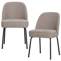 STUHL-SET 2 Stück  in Webstoff  - Sandfarben/Schwarz, MODERN, Textil/Metall (50/83/57cm) - Livetastic