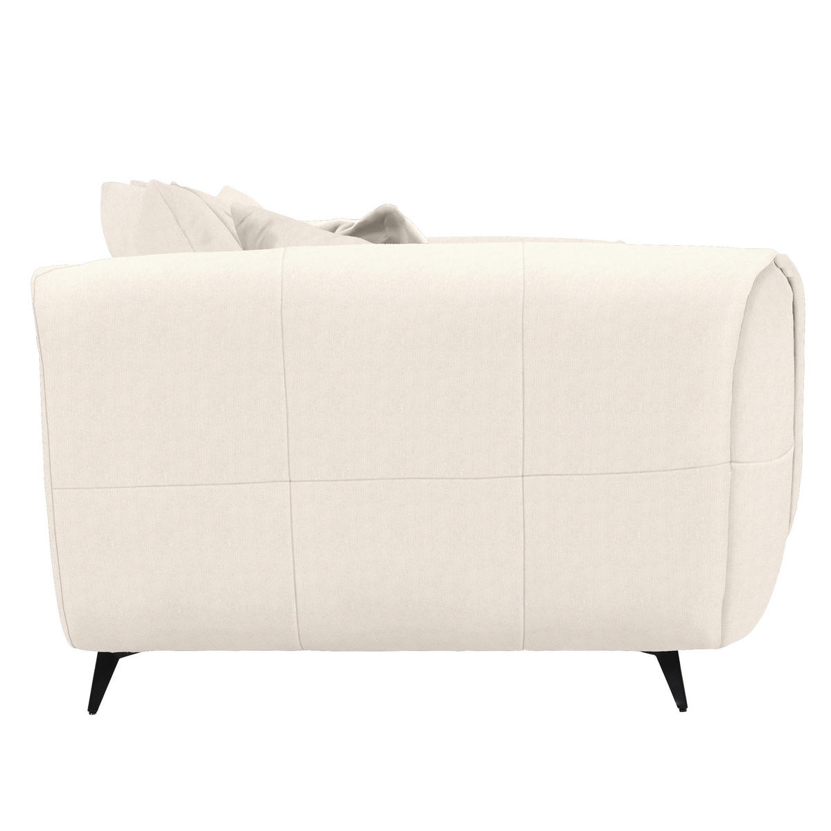 BIGSOFA Flachgewebe Beige  - Beige/Schwarz, Design, Textil/Metall (275/80/123cm) - Lomoco