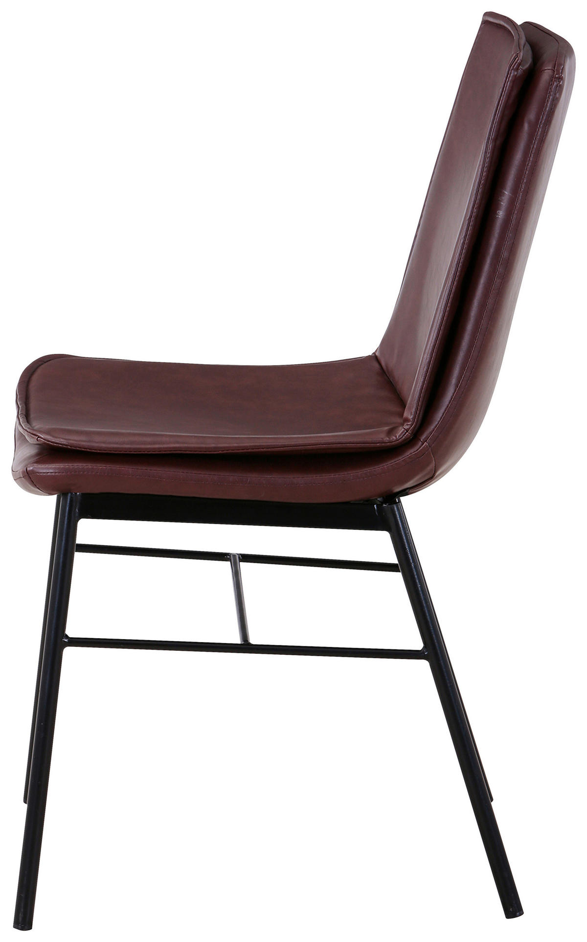 STUHL-SET 2 Stück  in Eisen  - Schwarz/Braun, Design, Kunststoff/Metall (46/84/60cm) - Kayoom