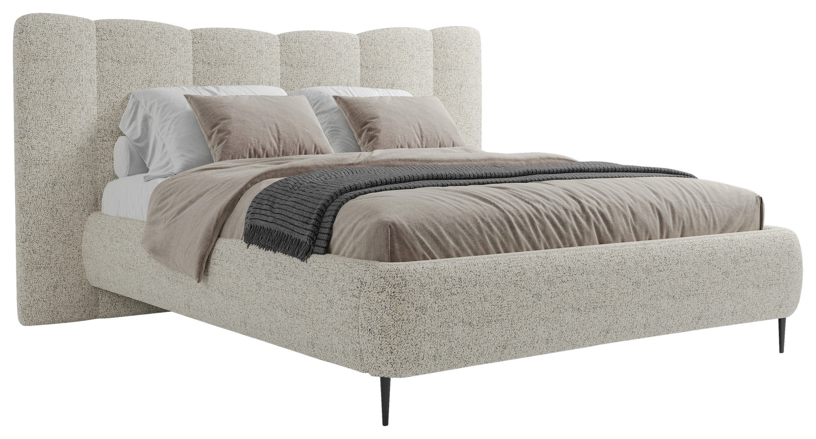 POLSTERBETT 140/200 cm  in Naturfarben  - Naturfarben, Modern, Holz/Textil (140/200cm) - MID.YOU