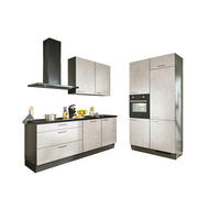 ECKKÜCHE 220/120 cm  in Weiß, Graphitfarben, Schwarz  - Chromfarben/Schwarz, Design, Holzwerkstoff/Metall (220/120cm) - Xora