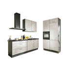 ECKKÜCHE 220/120 cm  in Weiß, Graphitfarben, Schwarz  - Chromfarben/Schwarz, Design, Holzwerkstoff/Metall (220/120cm) - Xora