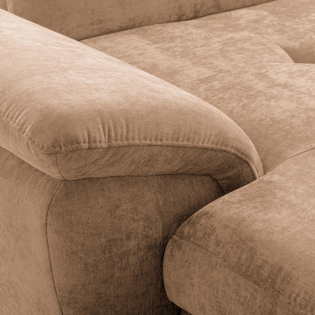 ECKSOFA 195/268 cm PRADO in Webstoff Rotbraun Bettkasten, Kopfteilverstellung, Sitztiefenverstellung  195/268 cm  - Rotbraun/Schwarz, Design, Textil/Metall (195/268cm) - Livetastic