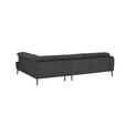 ECKSOFA in Webstoff Anthrazit  280/205 cm  - Anthrazit/Schwarz, Design, Textil/Metall (280/205cm) - Xora
