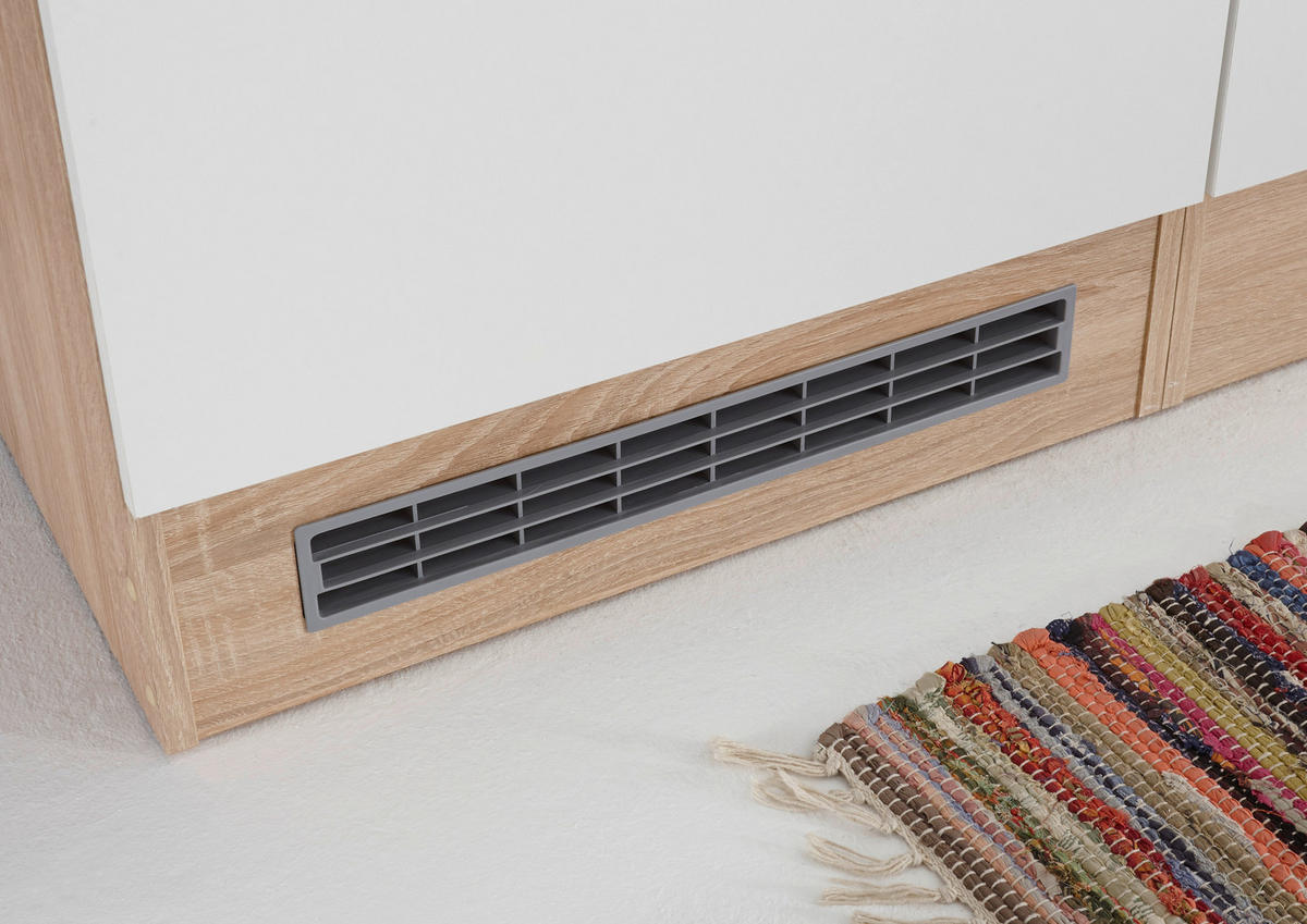 KÜCHENLEERBLOCK   in Weiß, Sonoma Eiche  - Weiß/Sonoma Eiche, MODERN, Holzwerkstoff (270/195/60cm)