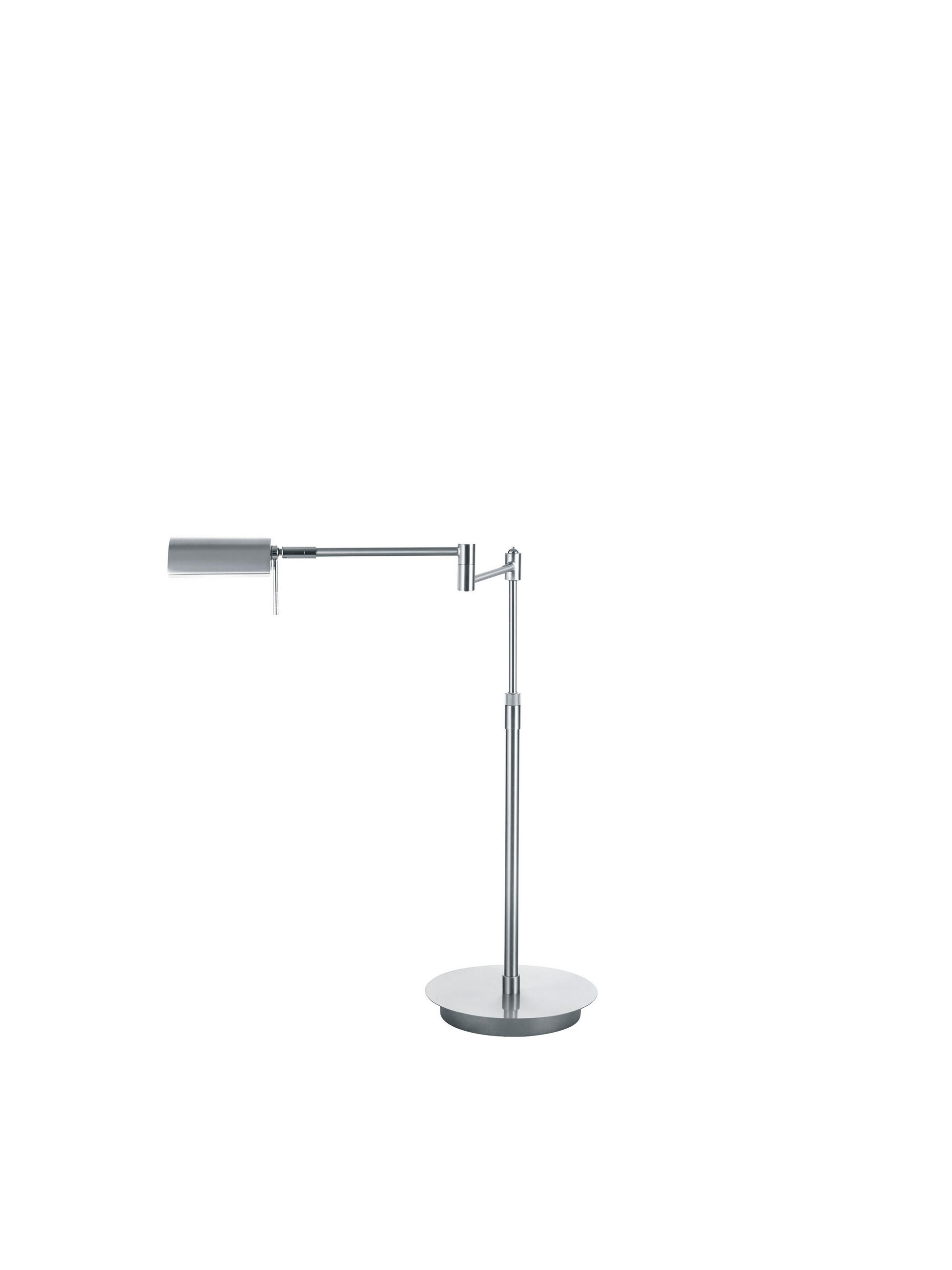 LED-TISCHLEUCHTE   - Nickelfarben, KONVENTIONELL, Kunststoff/Metall (40-60cm) - Hell