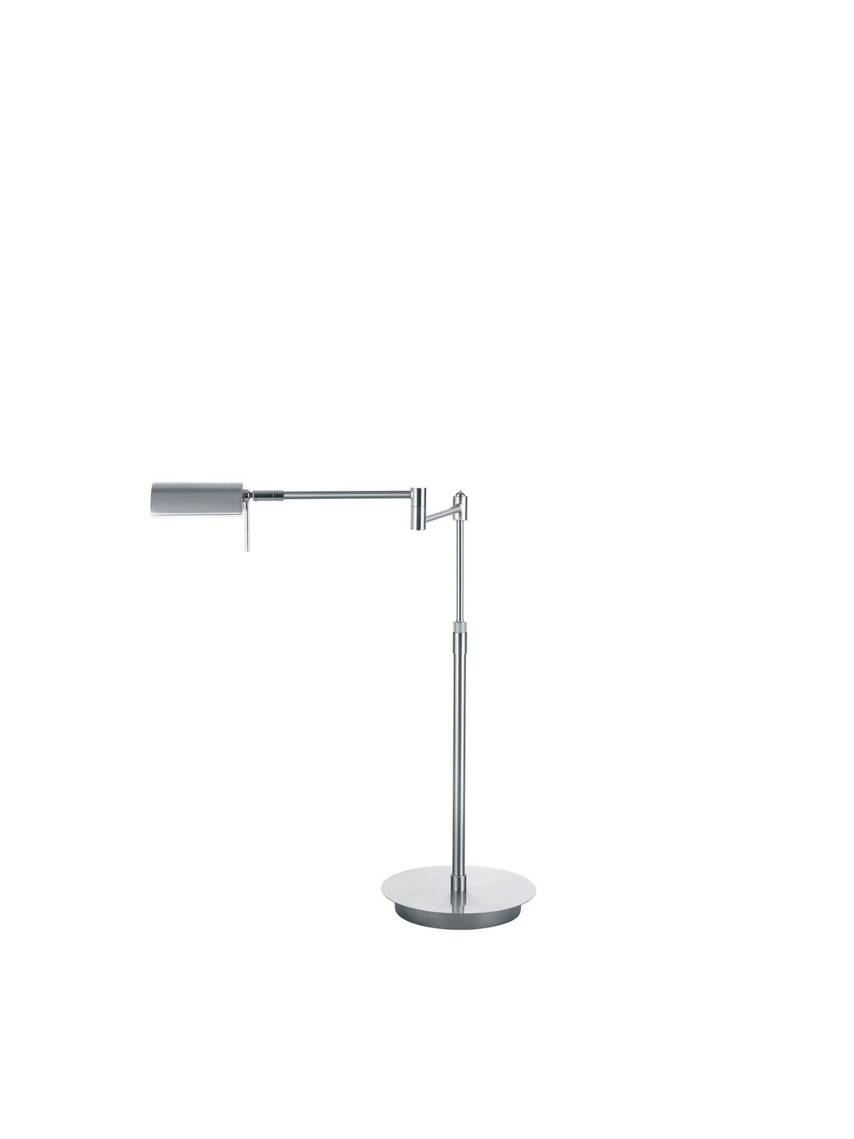 LED-TISCHLEUCHTE   - Nickelfarben, KONVENTIONELL, Kunststoff/Metall (40-60cm) - Hell