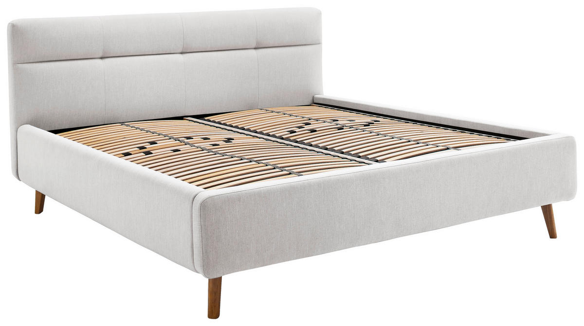 POLSTERBETT 160/200 cm  in Hellgrau  - Eichefarben/Birkefarben, Konventionell, Holz/Textil (160/200cm) - Boxxx