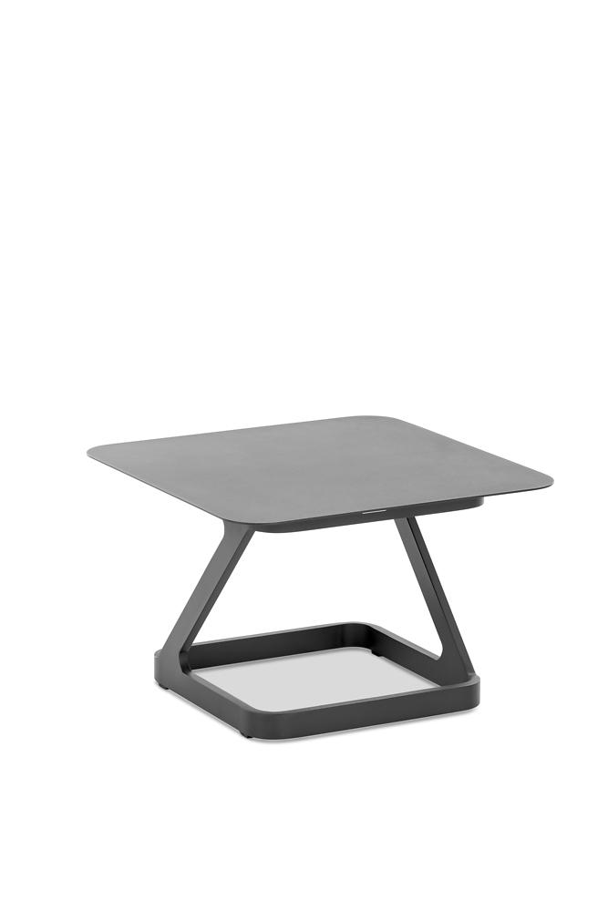 GARTENBEISTELLTISCH 70/70/46 cm Metall quadratisch  - Anthrazit, Design, Metall (70/70/46cm)