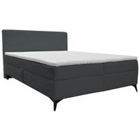 BOXBETT 160/200 cm  in Dunkelgrau  - Dunkelgrau/Schwarz, Design, Holz/Holzwerkstoff (160/200cm) - Xora