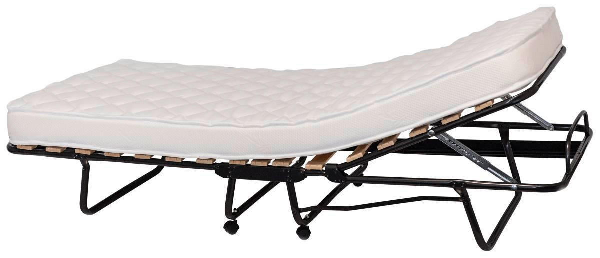 KLAPPBETT 80/200 cm Anthrazit, Weiß  - Anthrazit/Weiß, Basics, Textil/Metall (80/200cm) - MID.YOU