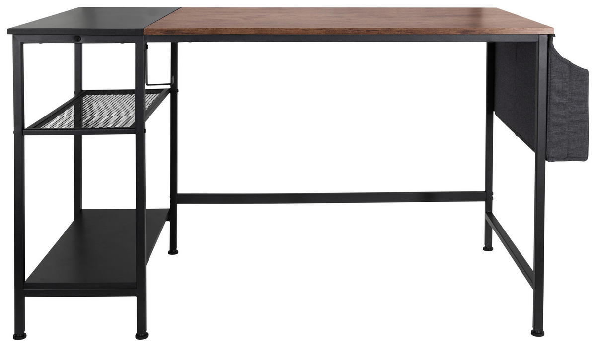 PSACÍ STŮL, hnědá, černá, 120/60/76 cm - černá/hnědá, Basics, kov/kompozitní dřevo (120/60/76cm) - MID.YOU