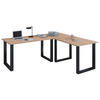ECKSCHREIBTISCH 160/80/76 cm  in Schwarz, Sonoma Eiche  - Schwarz/Sonoma Eiche, MODERN, Holzwerkstoff/Metall (160/80/76cm) - MID.YOU