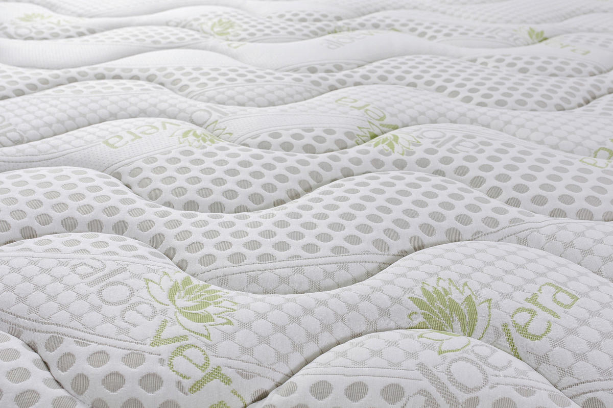 Saltea cu arcuri 180x200 cm  - alb, Basics, textil (180/200cm)