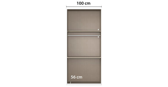 DREHTÜRENSCHRANK 101/197/60 cm 2-türig Weiß - Weiß, Design, Holzwerkstoff/Kunststoff (101/197/60cm) - Novel