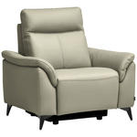 SESSEL in Echtleder Silberfarben  - Silberfarben/Schwarz, Design, Leder/Metall (116/105/98cm) - Belluti