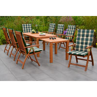 GARTENSET Eukalyptusholz Hartholz  - Naturfarben/Grün, KONVENTIONELL, Holz/Textil - Gardenson