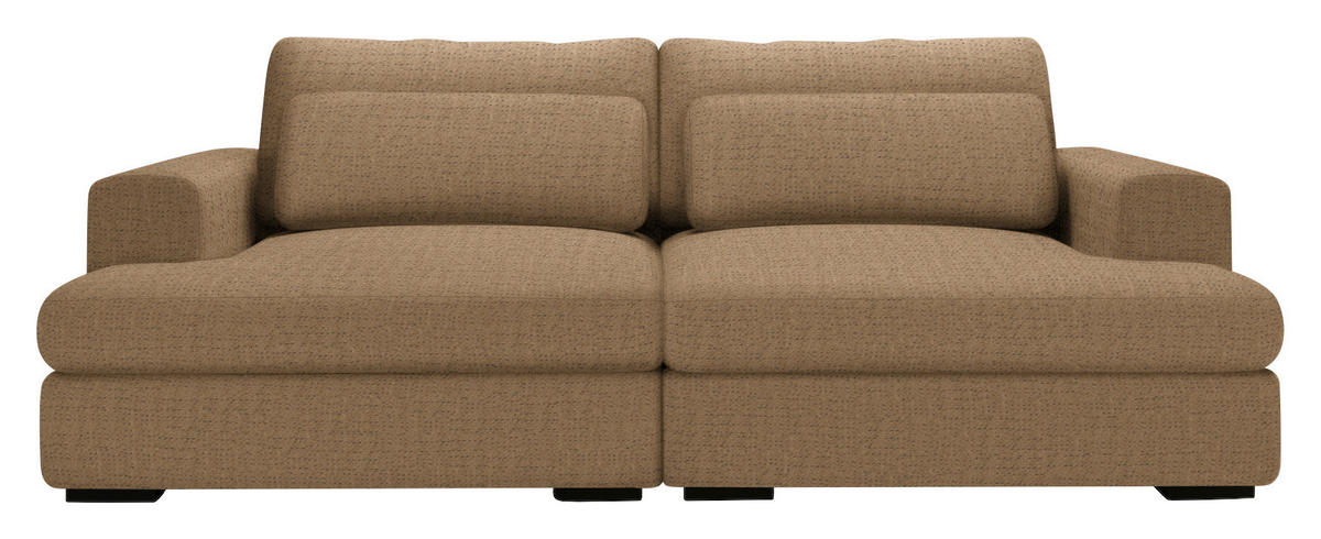 BIGSOFA in Chenille Rostfarben  - Rostfarben/Schwarz, Design, Textil (223/80/158cm) - Lomoco