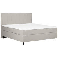 BOXSPRINGBETT 180/200 cm  in Beige  - Beige/Schwarz, Modern, Textil (180/200cm) - MID.YOU
