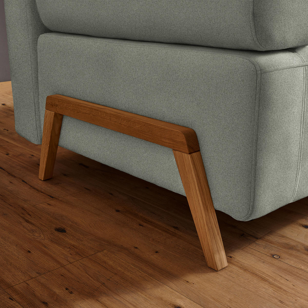 SCHLAFSOFA Chenille Greige  - Greige/Naturfarben, Design, Holz/Textil (211/88/102cm) - Niels Andersson