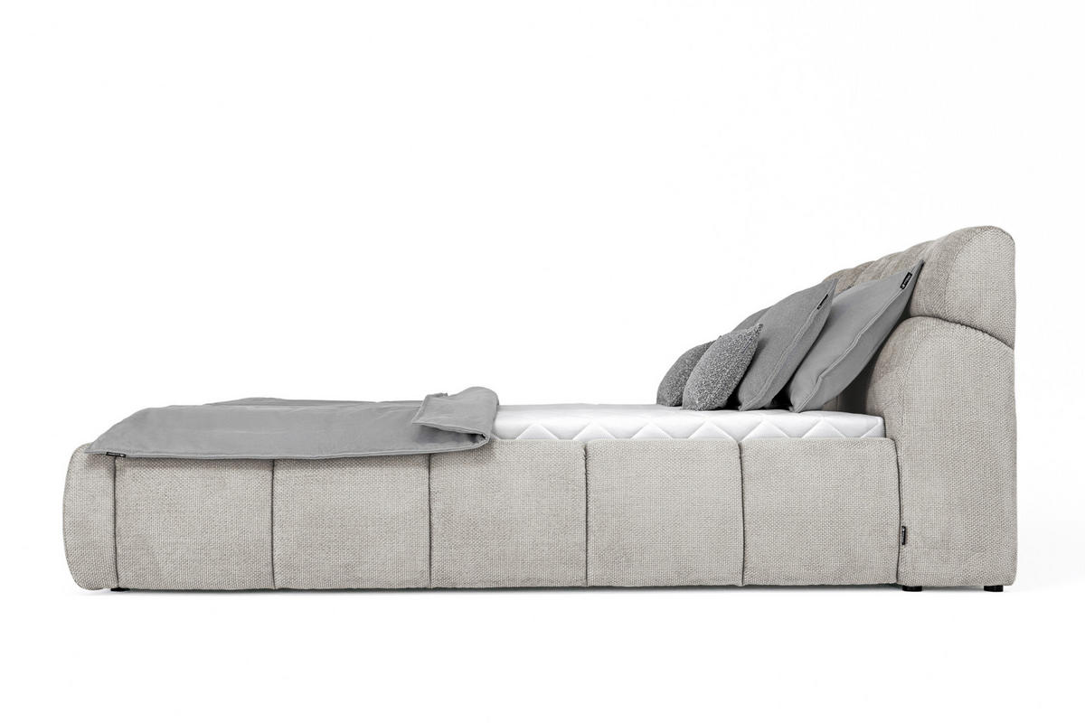 POLSTERBETT Lattenrost, Bettkasten 180/200 cm  in Beige  - Beige/Schwarz, Design, Holz/Kunststoff (180/200cm) - Esposa