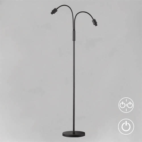 STEHLEUCHTE - Schwarz, Basics, Metall (145cm) - Fischer & Honsel