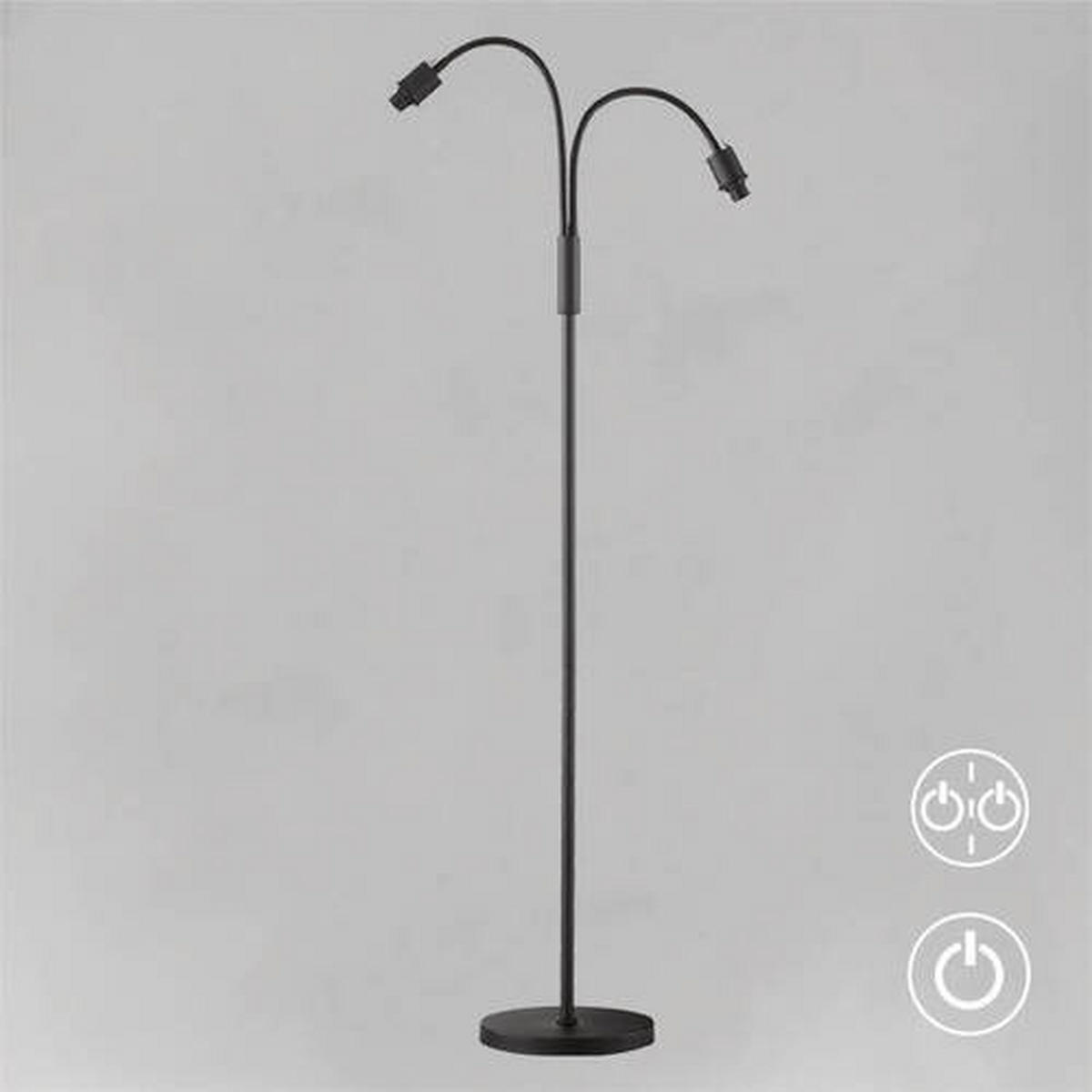 STEHLEUCHTE - Schwarz, Basics, Metall (145cm) - Fischer & Honsel