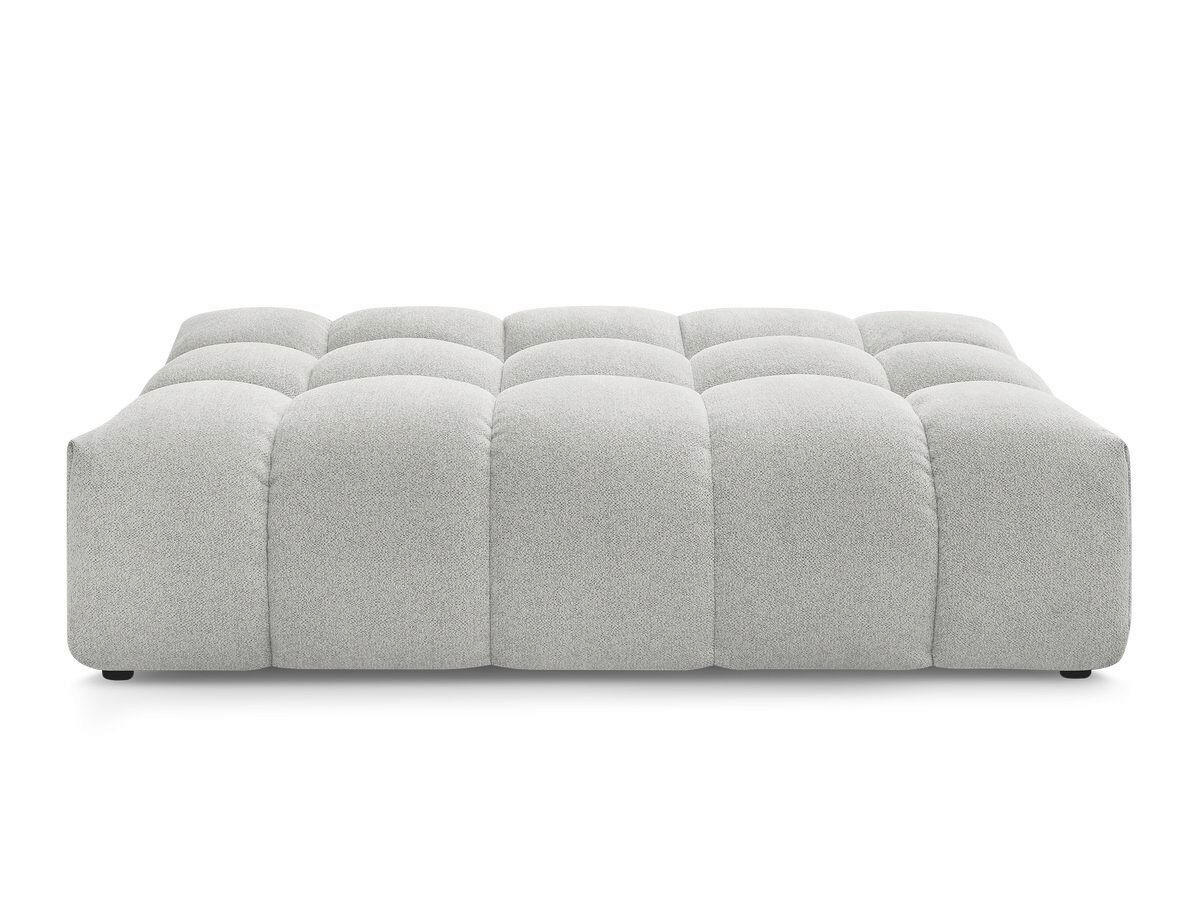 HOCKER EVEREST Flachgewebe Hellgrau  - Hellgrau/Schwarz, MODERN, Kunststoff/Textil (166/100/40cm)