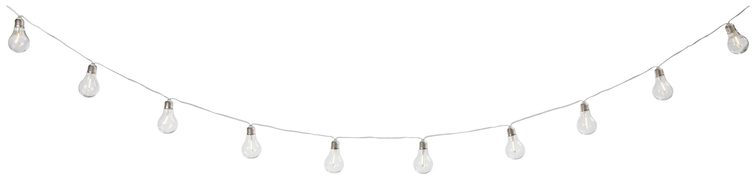 LICHTERKETTE 450 cm - Silberfarben, Design, Kunststoff (450cm) - New Garden