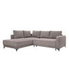 ECKSOFA CORTEZ Anthrazit  - Anthrazit/Schwarz, Design, Textil/Metall (215/260cm) - MID.YOU