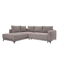 ECKSOFA CORTEZ Anthrazit  - Anthrazit/Schwarz, Design, Textil/Metall (215/260cm) - MID.YOU