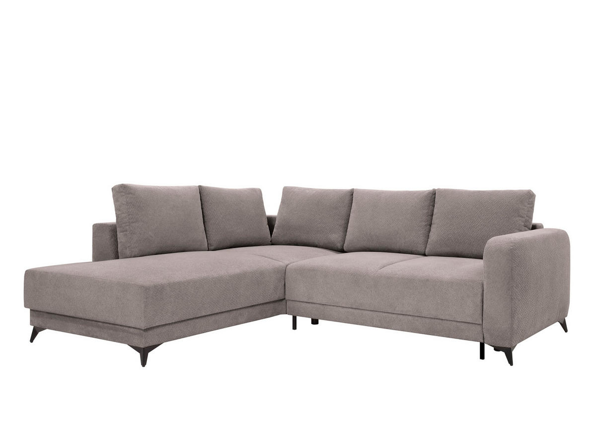 ECKSOFA CORTEZ Anthrazit  - Anthrazit/Schwarz, Design, Textil/Metall (215/260cm) - MID.YOU