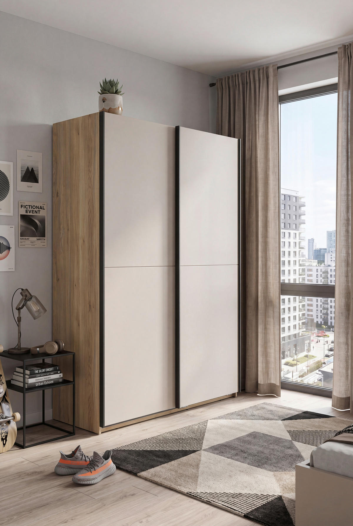 JUGENDZIMMER - Kaschmir/Eichefarben, Basics, Holzwerkstoff (90/200cm) - Milino