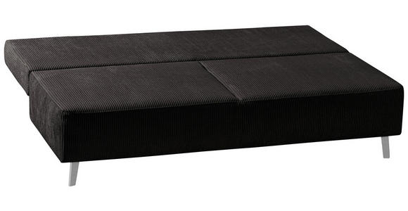 SCHLAFSOFA Cord Anthrazit, Grau  - Anthrazit/Grau, MODERN, Textil/Metall (193/85/88cm) - Novel