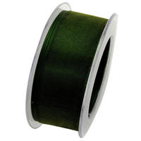 GESCHENKBAND  - Dunkelgrün, Basics, Kunststoff (4cm)