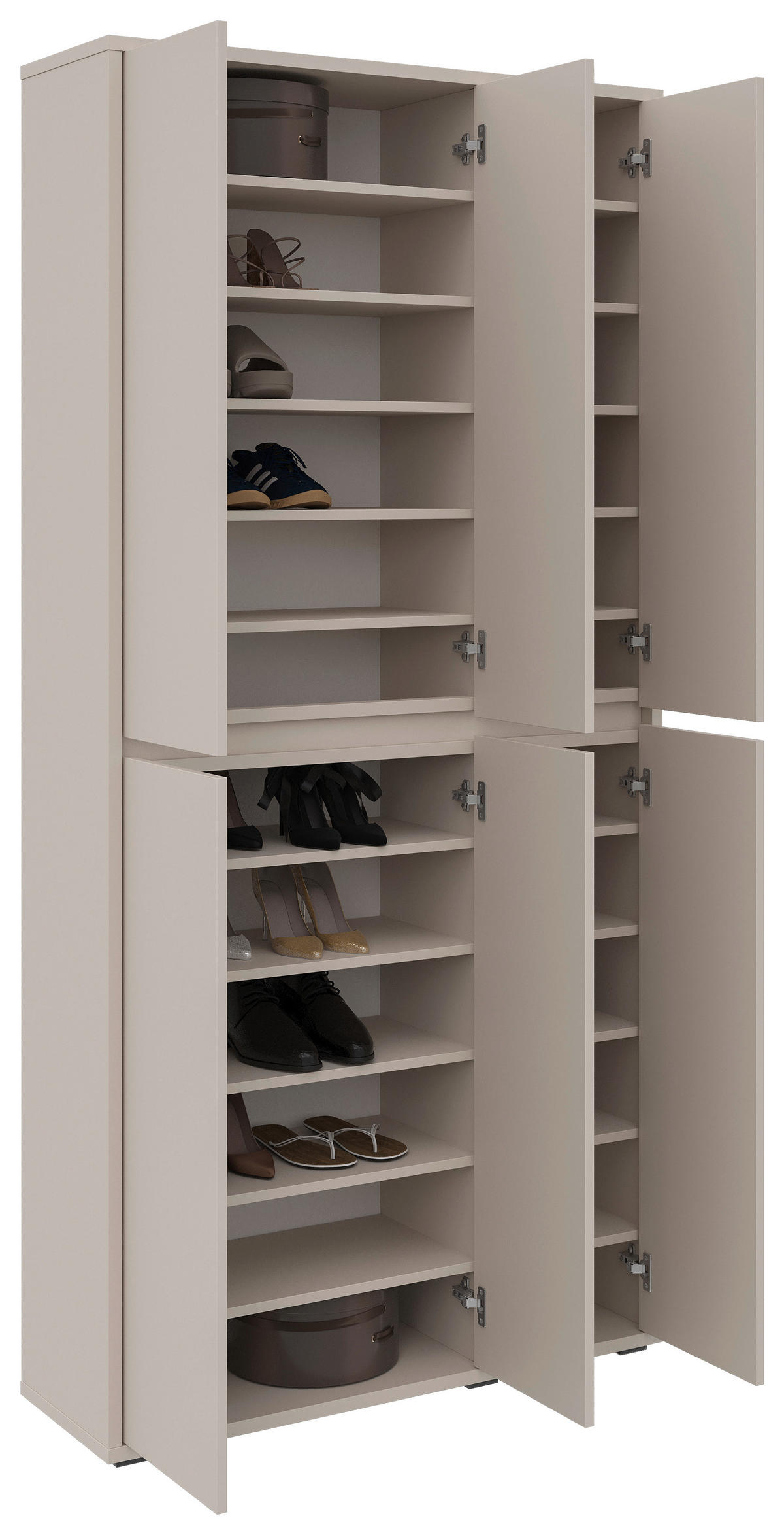 CIPŐSSZEKRÉNY 100/210/34 cm  - kasmírszínű/antracit, Konventionell, műanyag/faalapú anyag (100/210/34cm) - Xora
