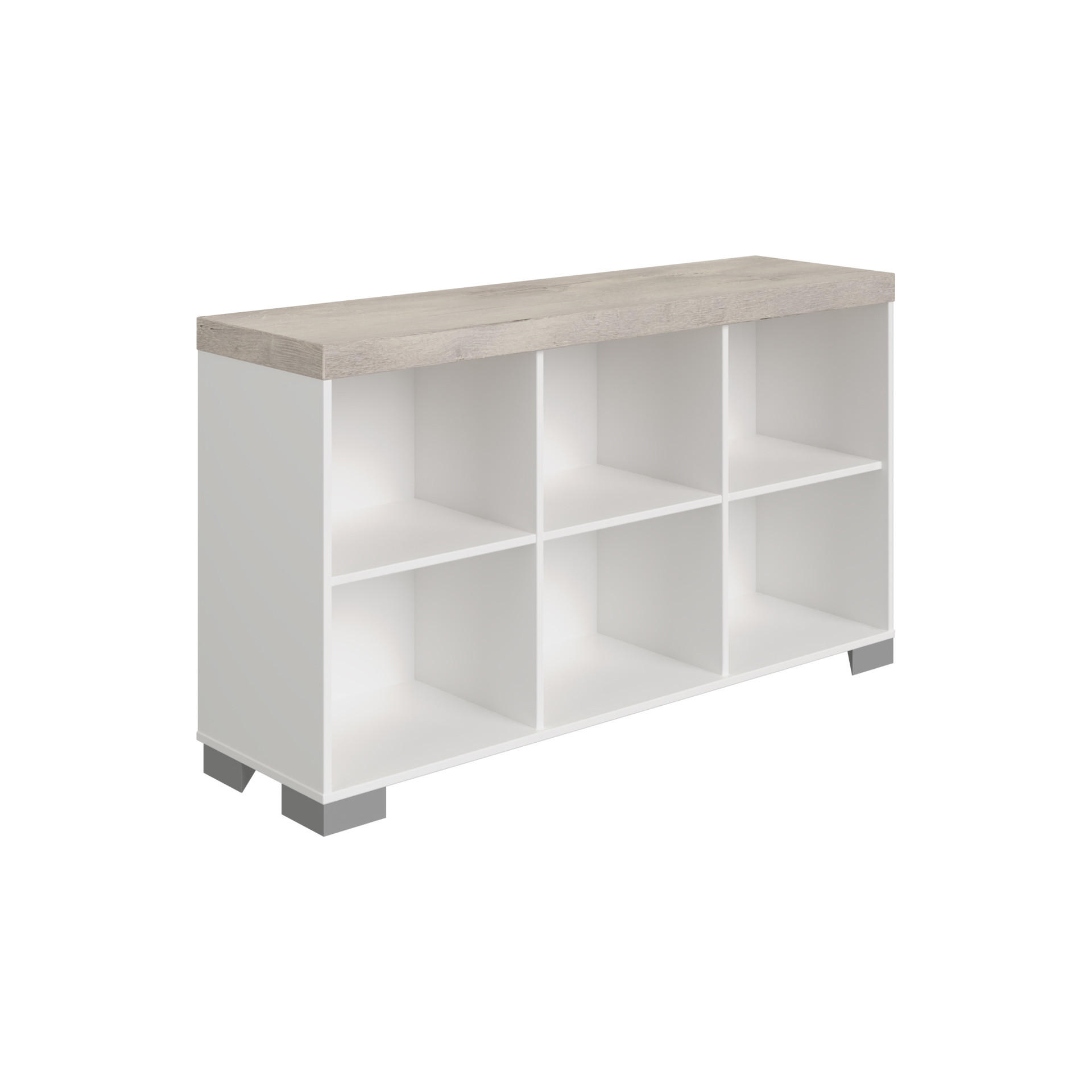 SIDEBOARD KIRA  in 135,3/76,6/37,9 cm  - Silberfarben/Weiß, Basics, Holzwerkstoff (135,3/76,6/37,9cm) - Paidi