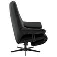 RELAXSESSEL in Leder Schwarz  - Beige/Schwarz, Design, Leder/Metall (92/79/82cm) - Dieter Knoll