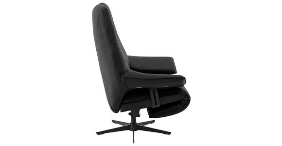 RELAXSESSEL in Leder Schwarz  - Beige/Schwarz, Design, Leder/Metall (92/79/82cm) - Dieter Knoll