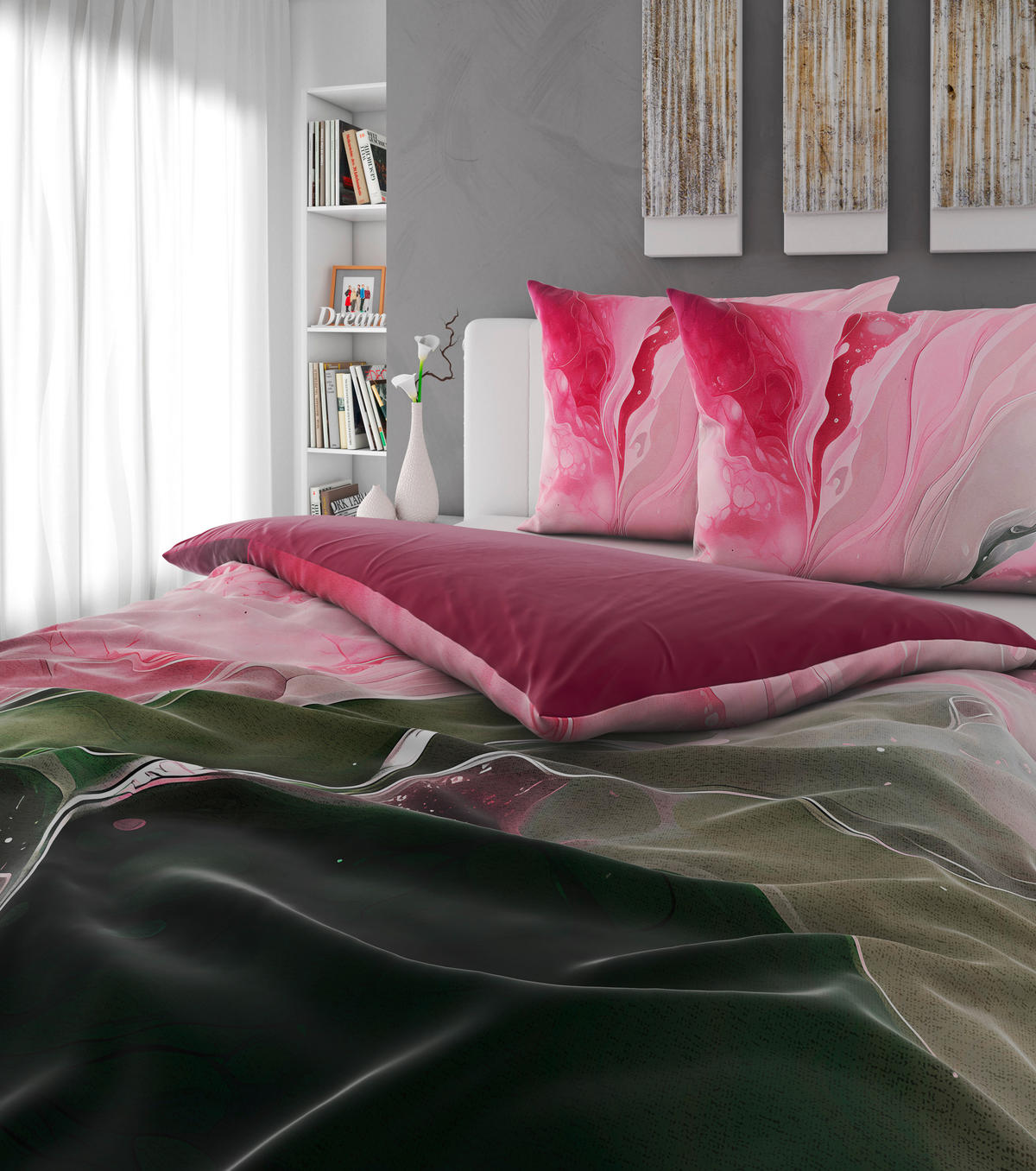 KÉTOLDALAS ÁGYNEMŰHUZAT 220/200 cm  - pink, textil (220/200cm) - Esposa