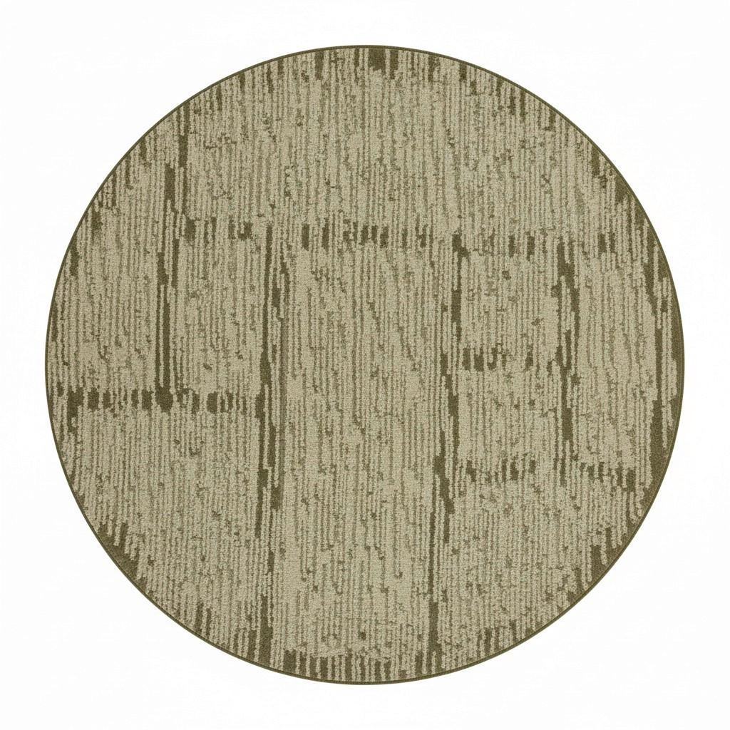 WOLLTEPPICH 160/160 cm Harris Grün rund  - Grün, Basics, Textil (160/160cm) - Flair Rugs