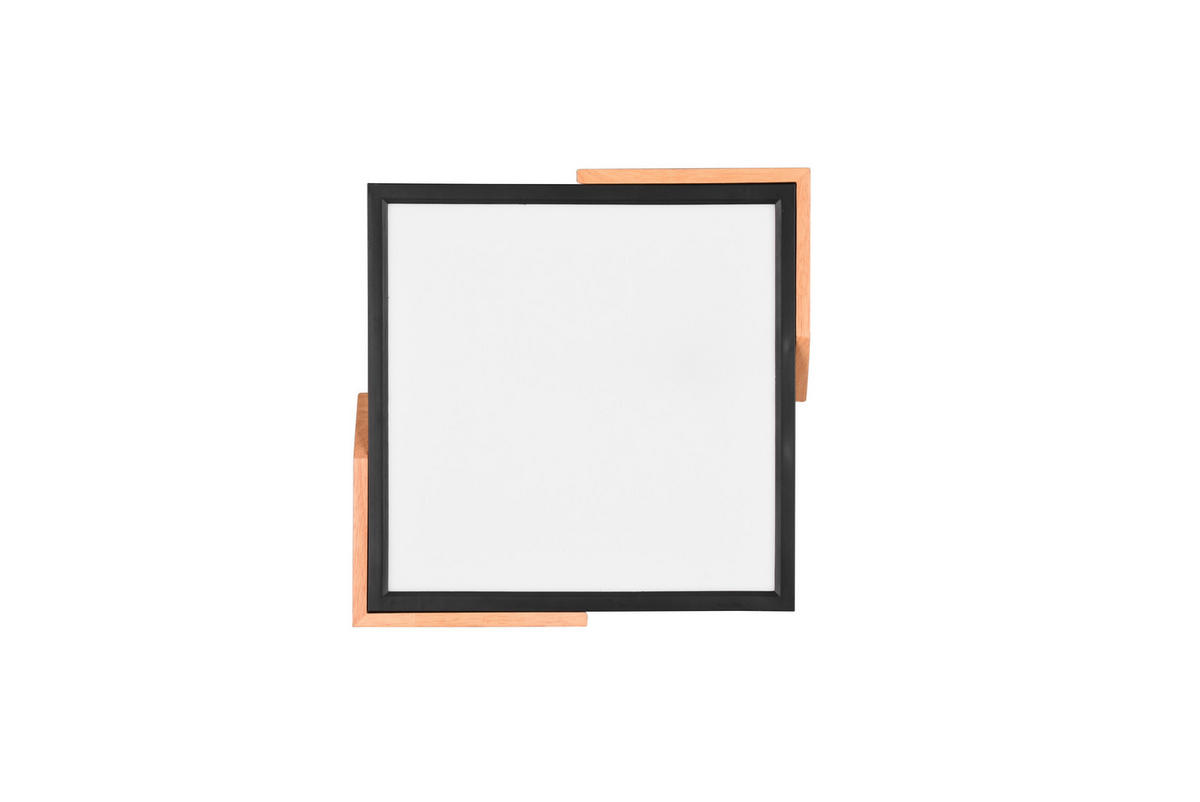 LED-DECKENLEUCHTE    31,5/31,5/3,5 cm  - Schwarz, Natur, Holz/Kunststoff (31,5/31,5/3,5cm)