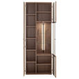 VITRINE in Anthrazit, Eichefarben  - Eichefarben/Anthrazit, KONVENTIONELL, Glas/Holzwerkstoff (75/207/38cm) - Cantus