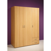 OMARA, bukev - bukev/aluminij, Basics, umetna masa/les (120/177/52cm) - Boxxx