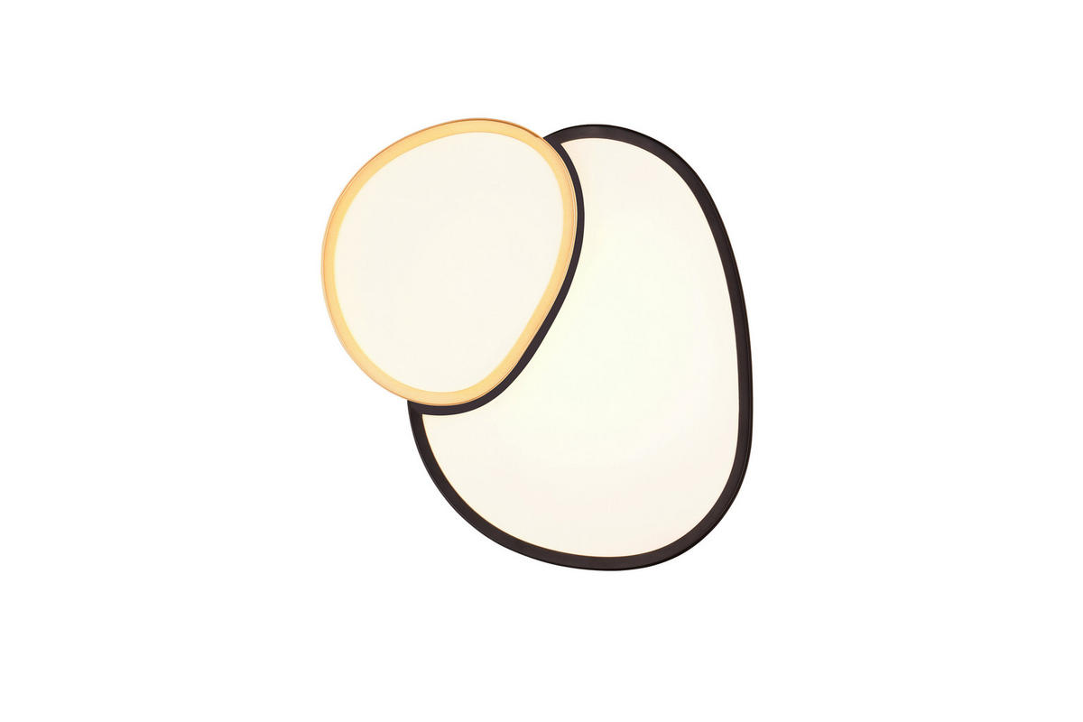 STROPNÍ LED SVÍTIDLO, 11,5/43,5/36 cm - černá/barvy zlata, Basics, kov (11,5/43,5/36cm)