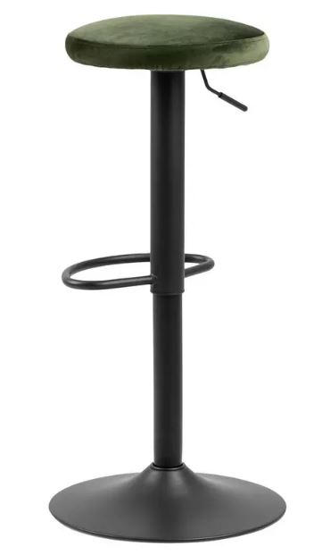 Barhocker höhenverstellbar Finch Dunkelgrün/Schwarz