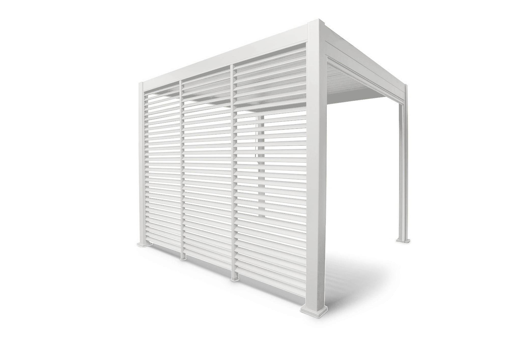 PERGOLA-SEITENTEIL 123,5/240/10 cm  - Weiß, MODERN, Metall (123,5/240/10cm) - Gardenson
