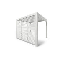 PERGOLA-SEITENTEIL 123,5/240/10 cm   - Weiß, MODERN, Metall (123,5/240/10cm) - Gardenson