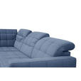 ECKSOFA in Webstoff Blau  216/297 cm  - Blau/Schwarz, Design, Holz/Textil (216/297cm) - Xora